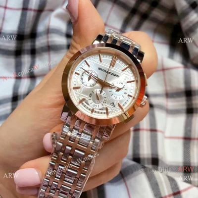 Replica Burberry Chronograph Two Tone Rose Gold Watch - Swiss Quality